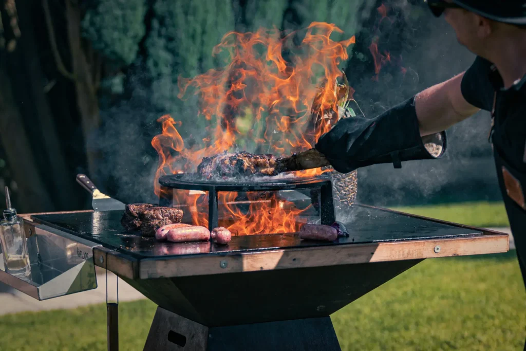 Feuerflamme am Flare Grill